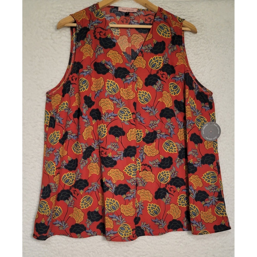 East Adeline Womens Blouse Plus Size 2X NEW NWT Sleeveless V-Neck Pullover 1577